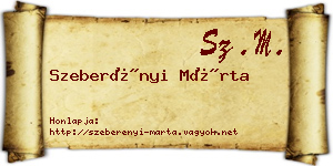 Szeberényi Márta névjegykártya
